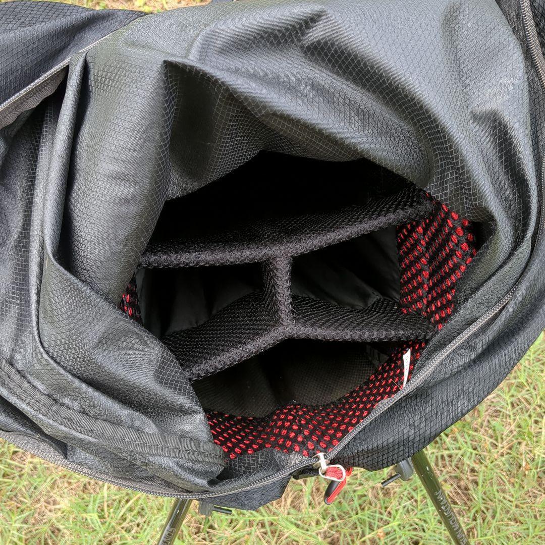 キャディバッグ 45L 黒/赤