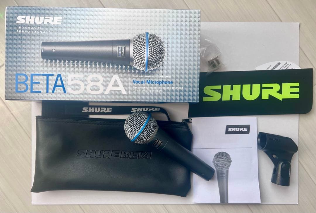 【正規品】SHURE BETA58A ダイナミックマイク シュア 箱、備品付き