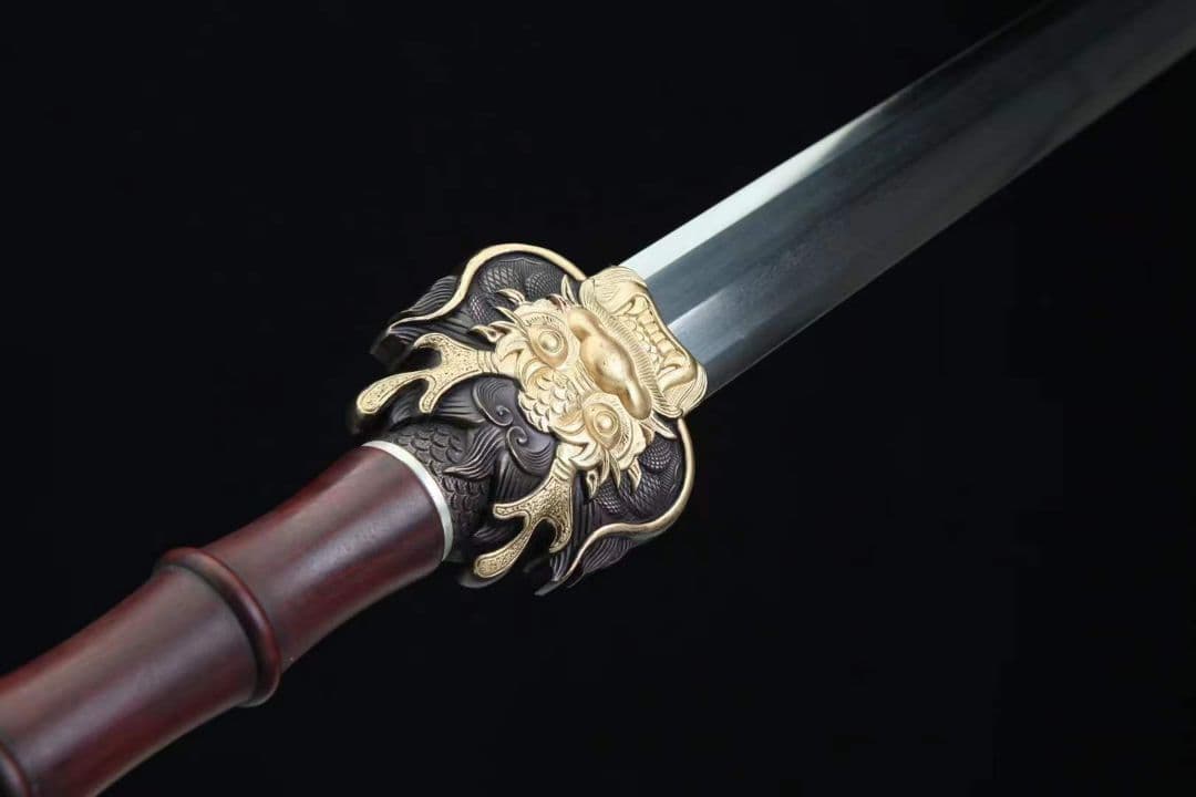 28寸三色銅龍神の剣（酸枝木型）古兵器   武具　刀装具　日本刀　模造刀