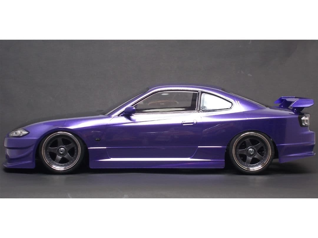 タミヤ S15 シルビア 塗装済完成ボディ　メタリックパープル／ガンメタル