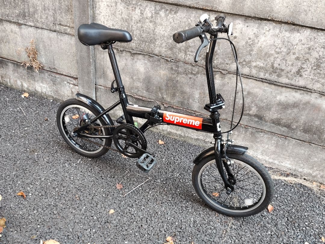 折りたたみ自転車 ブラック 黒 ノーパンクタイヤ