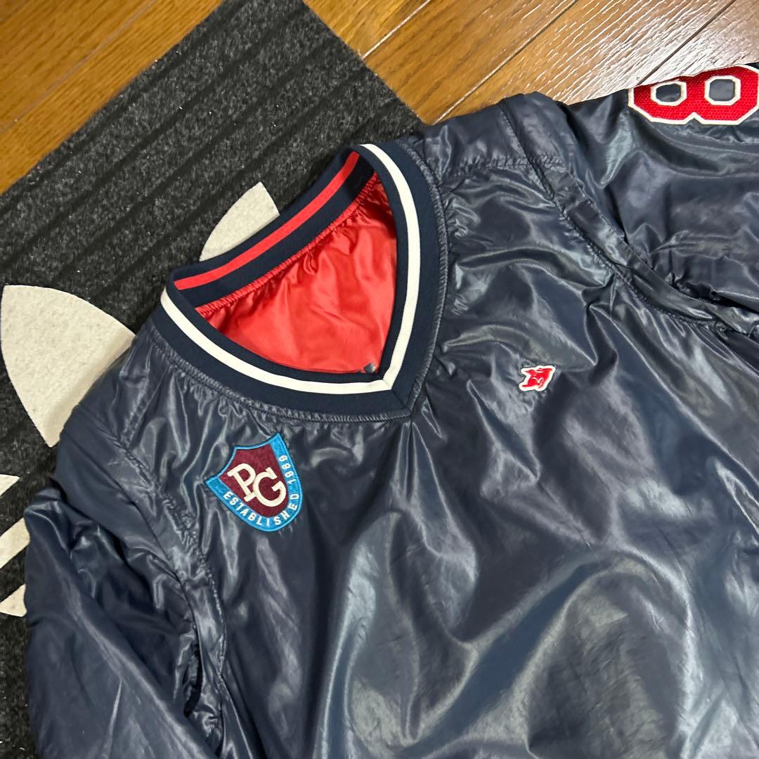 ネイビー Vネックジャケット リバーシブル希少PGロゴ 89