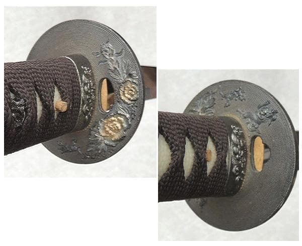 ★ 日本刀大刀　模造刀 唐獅子牡丹 ★ 金属製　武具 刀装具 居合刀