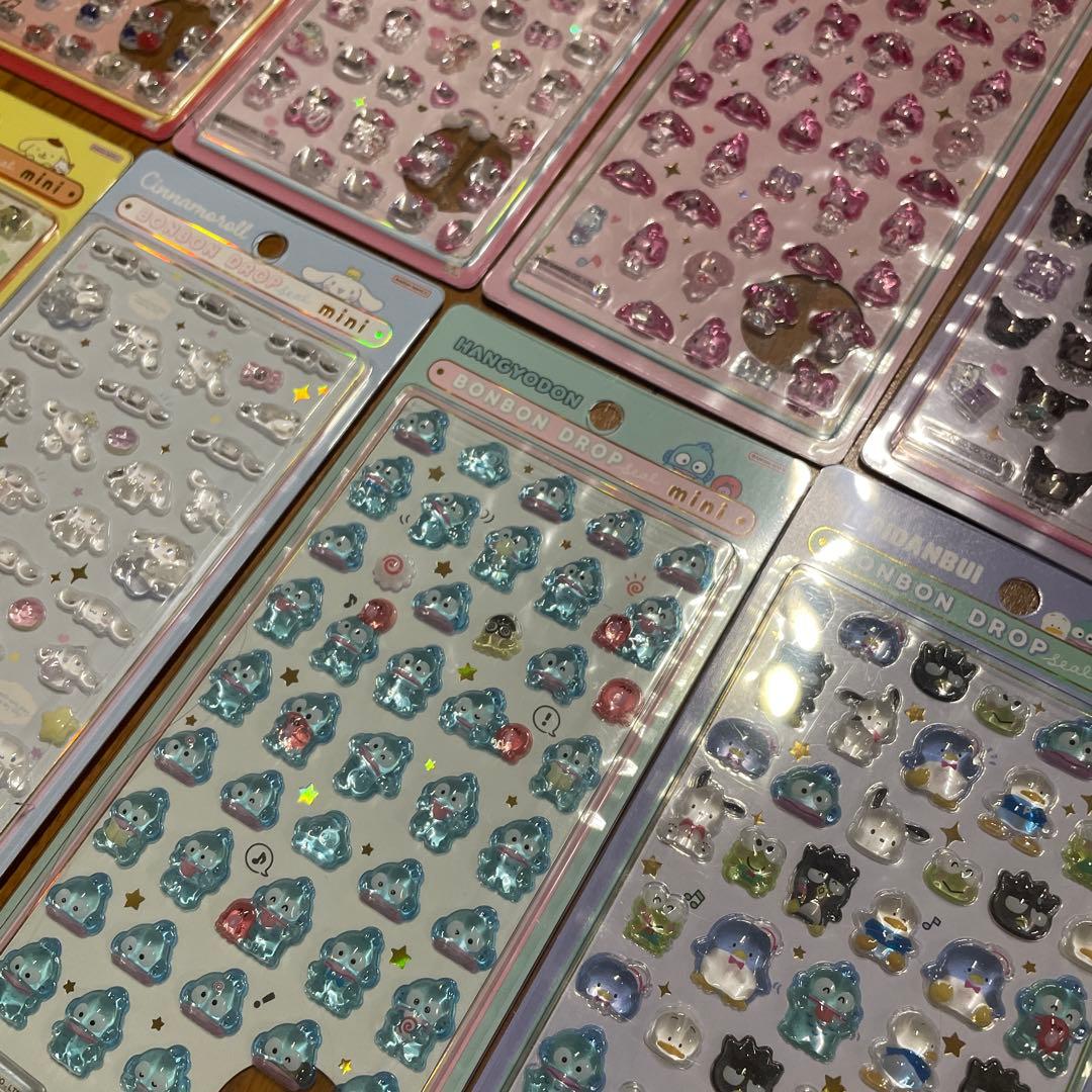 サンリオミニボンボンドロップシール８枚セットコンプリート