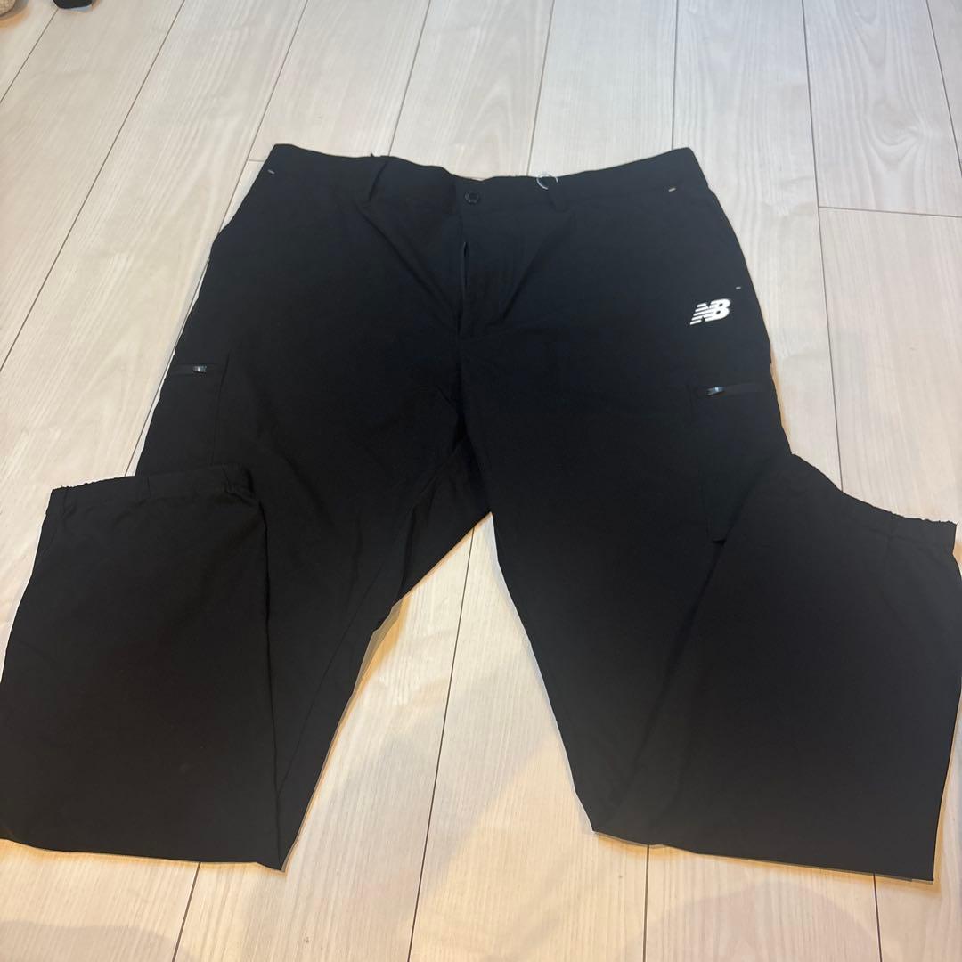 New Balance ブラックパンツ ジッパーポケット付き メンズ 2XL