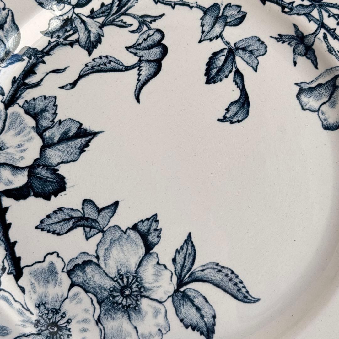 フランスアンティーク　クレイユモントロー　ローザ　 Creil 平皿