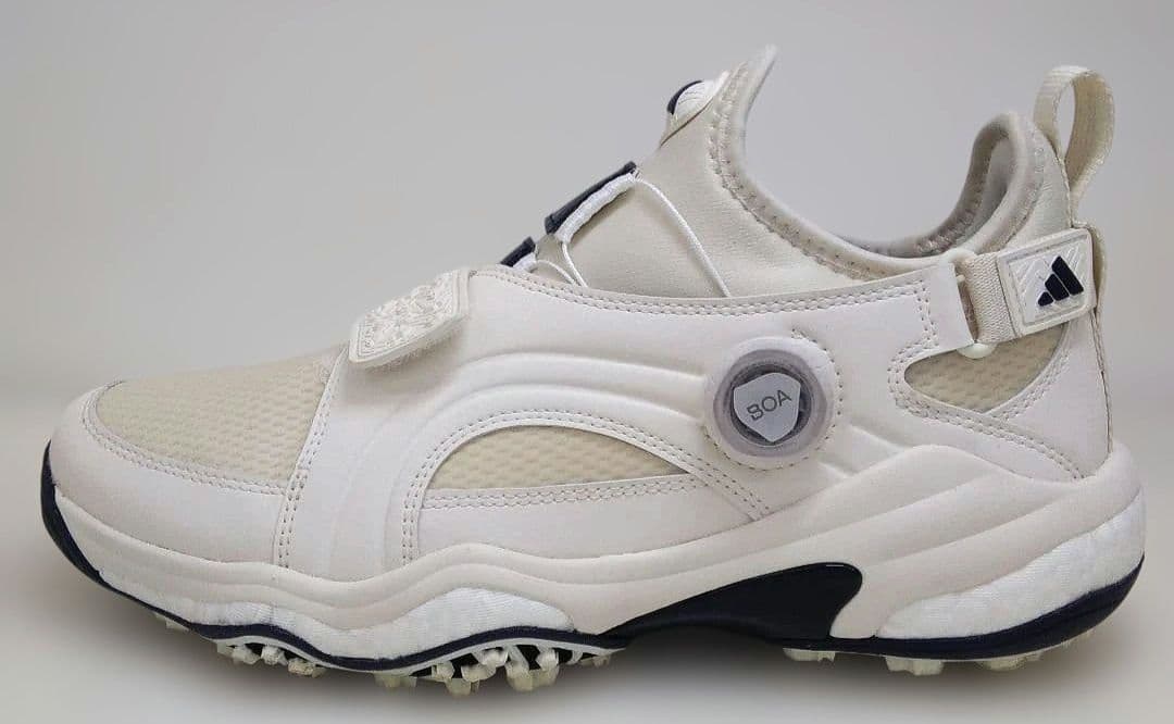 【田36】adidas コードカオス ゴルフシューズ ホワイト/ネイビー