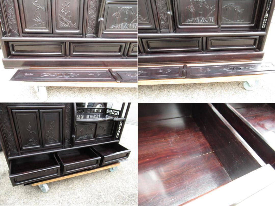 ■071201-055■飾り棚■茶棚■紫檀/黒檀■現状■