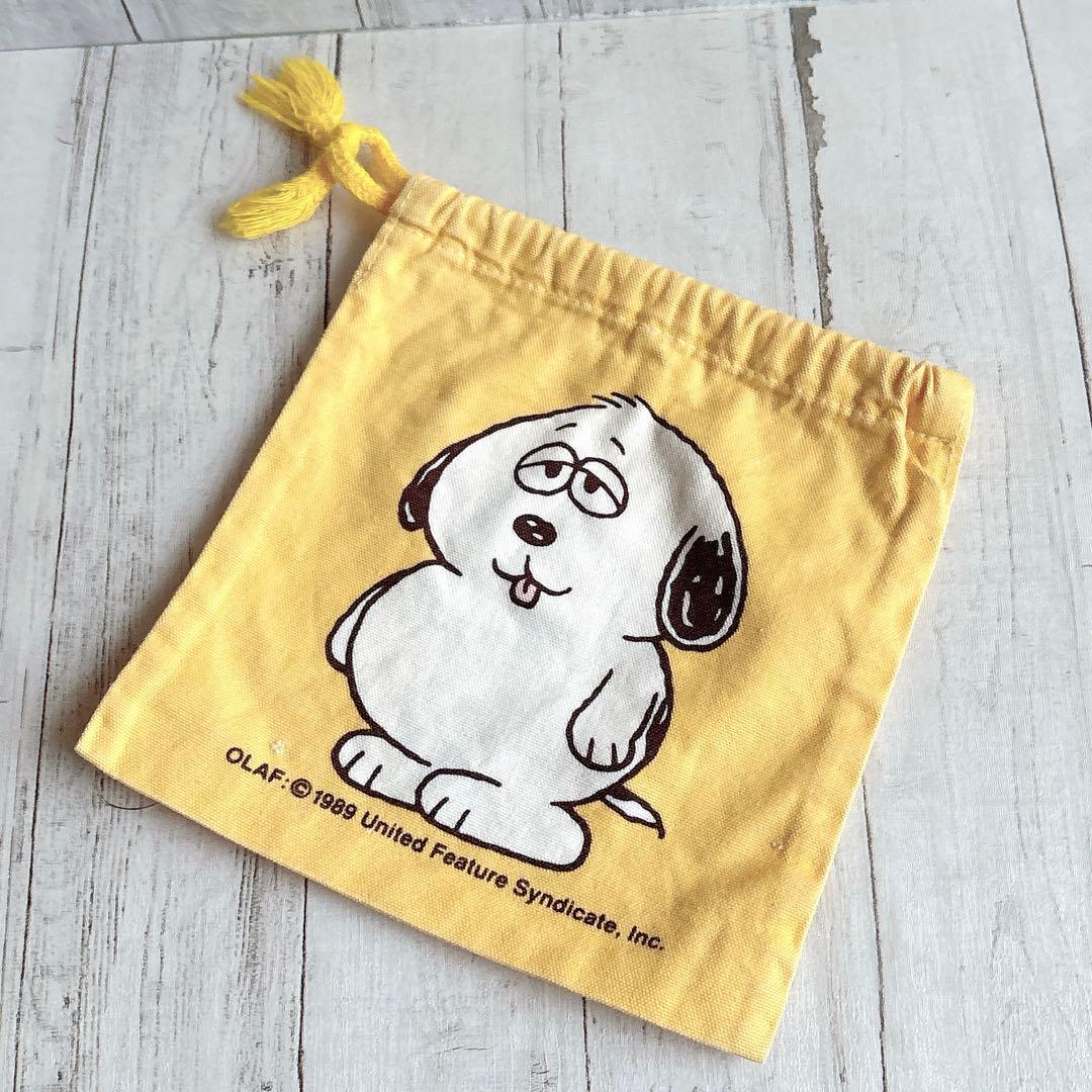 スヌーピー デイジーヒルパピーズ OLAF オラフ 巾着 巾着袋 昭和レトロ