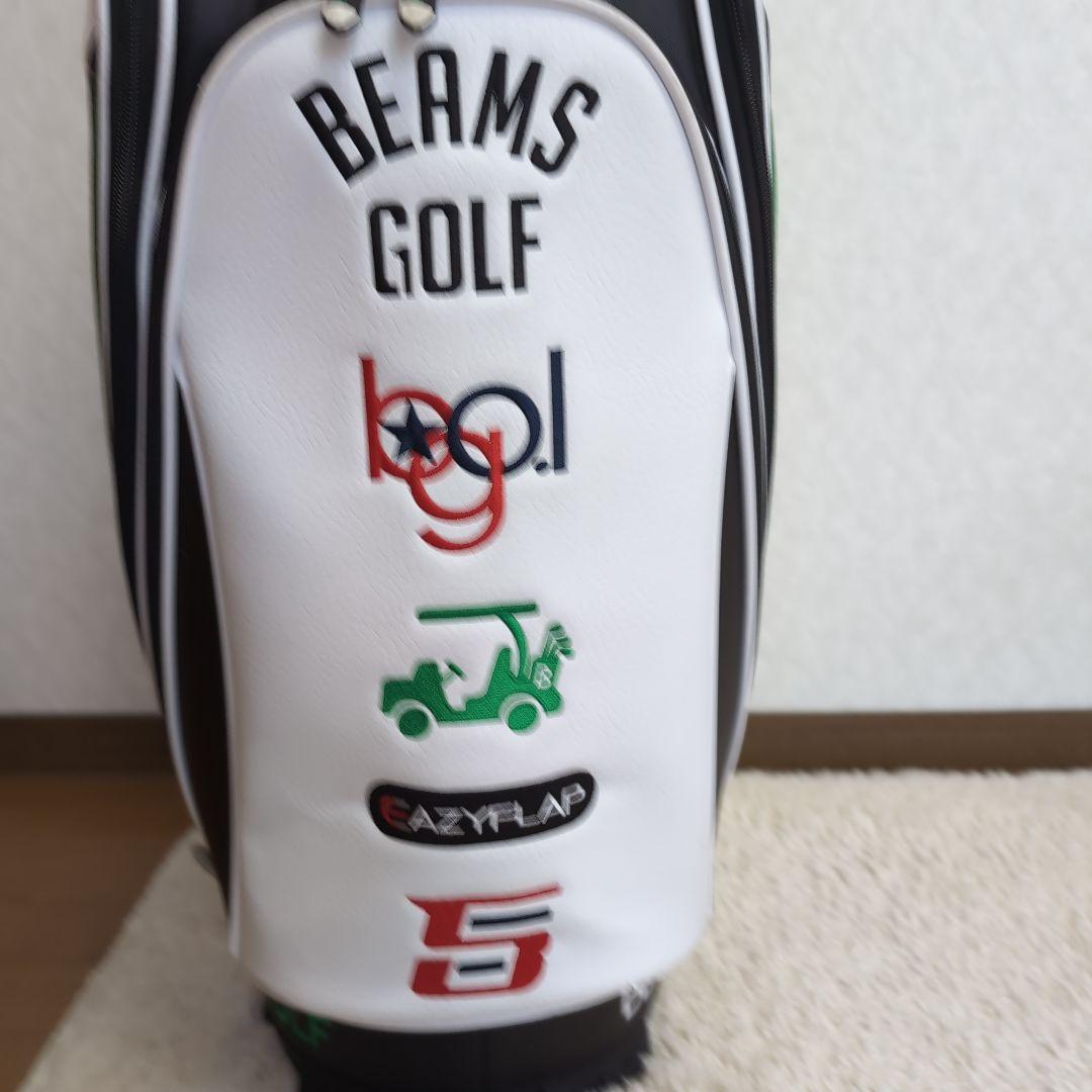 BEAMS GOLF キャディバッグ ホワイト/グリーン