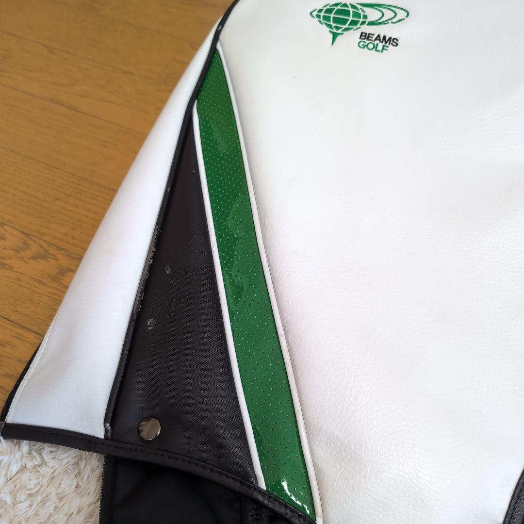 BEAMS GOLF キャディバッグ ホワイト/グリーン