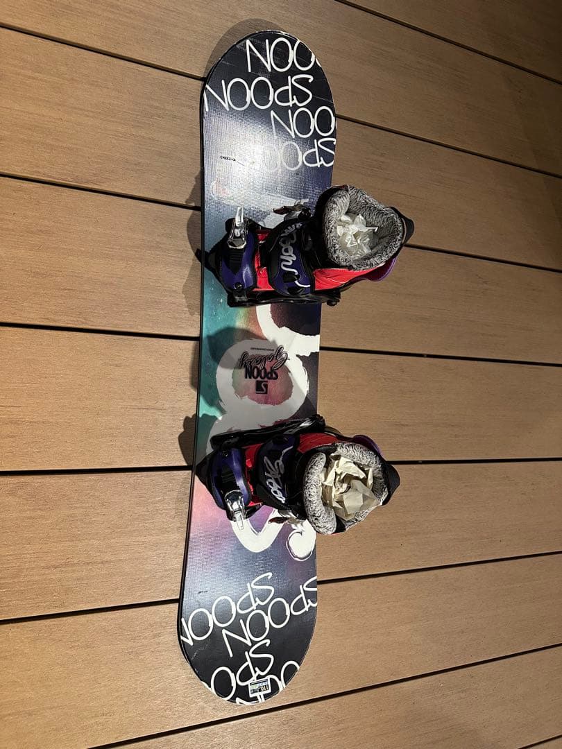 キッズスノーボード SPOON 110cm＋バイン＋ダイヤルブーツ　2023年