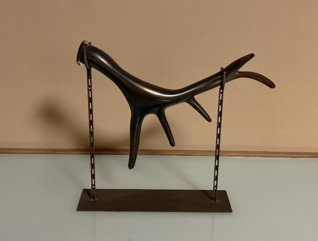 ガラス作家　frescoの辻野剛作品　特注台付き