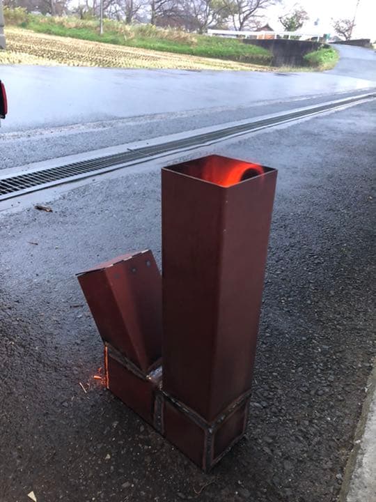 ロケットストーブ　ソロキャンプ