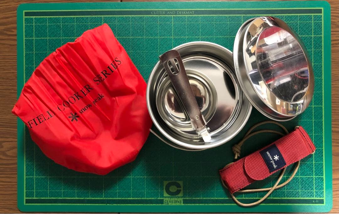  peak ステンレスパーソナルクッカー＆箸セット ポーチ付き 絶版品