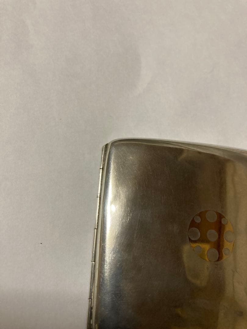 レトロシルバー（銀製）シガレットケース　タバコ入れ　記念あり