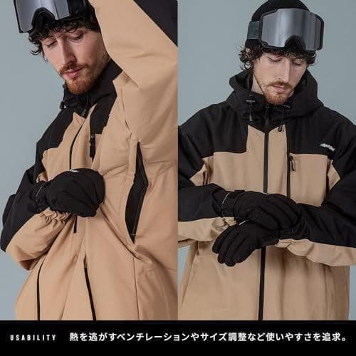 [ＢＬＡＣＫ　ＳＮＯＷ] スノボウェア 上下セット メンズ スノーボードウェア*