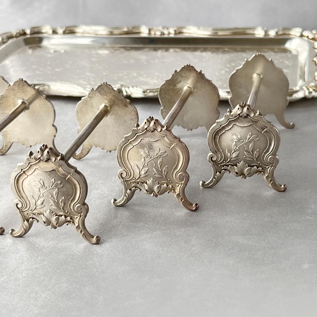 【仏蘭西】 アールヌーボーのナイフレスト 6個組 Art Nouveau