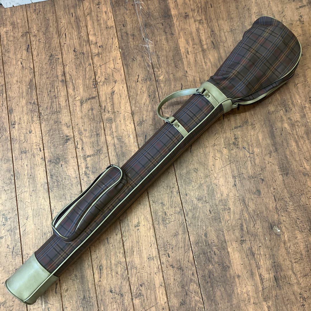 アンティーク ゴルフクラブケース キャディバッグ 1口 クラブバッグ チェック柄