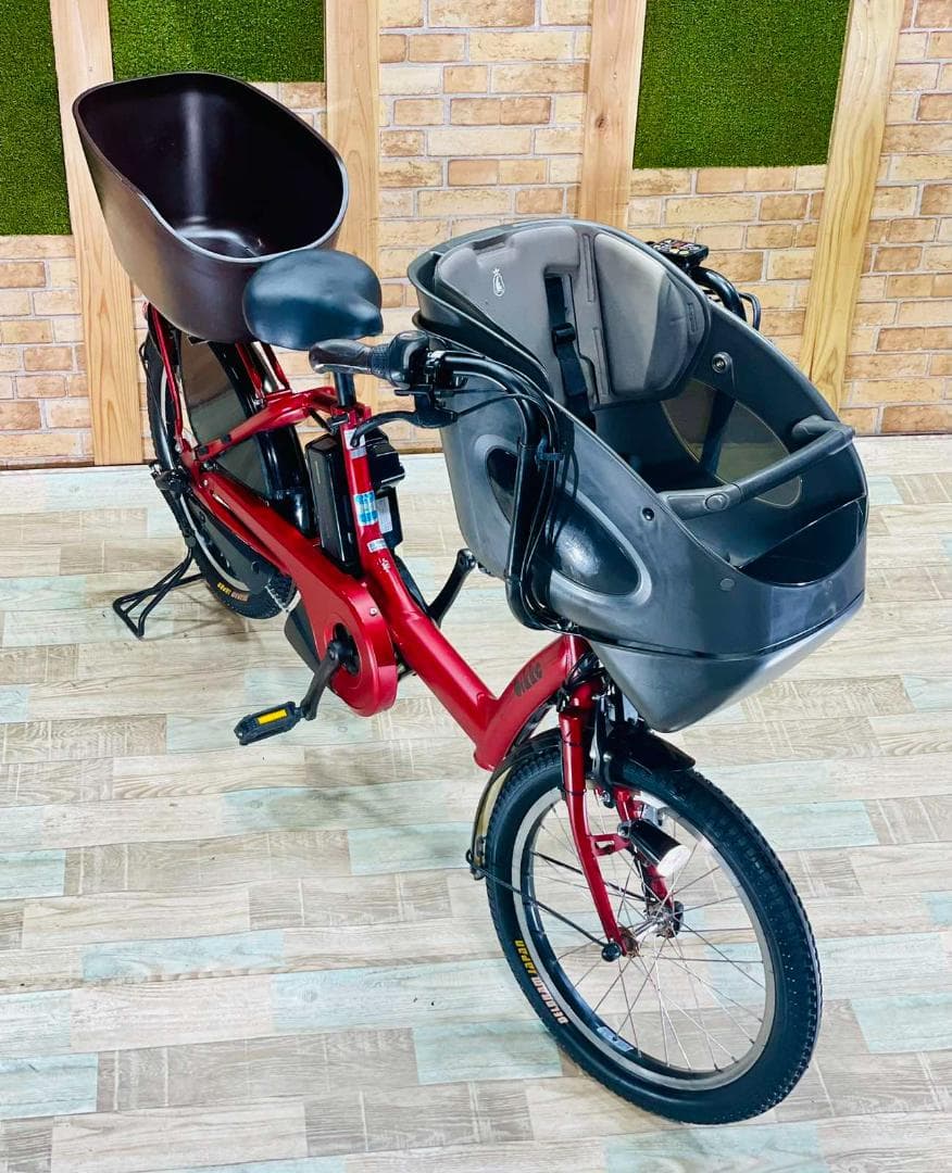 2018 レッド 超人気 BIKKE ブリヂストン電動アシスト自転車 H1302