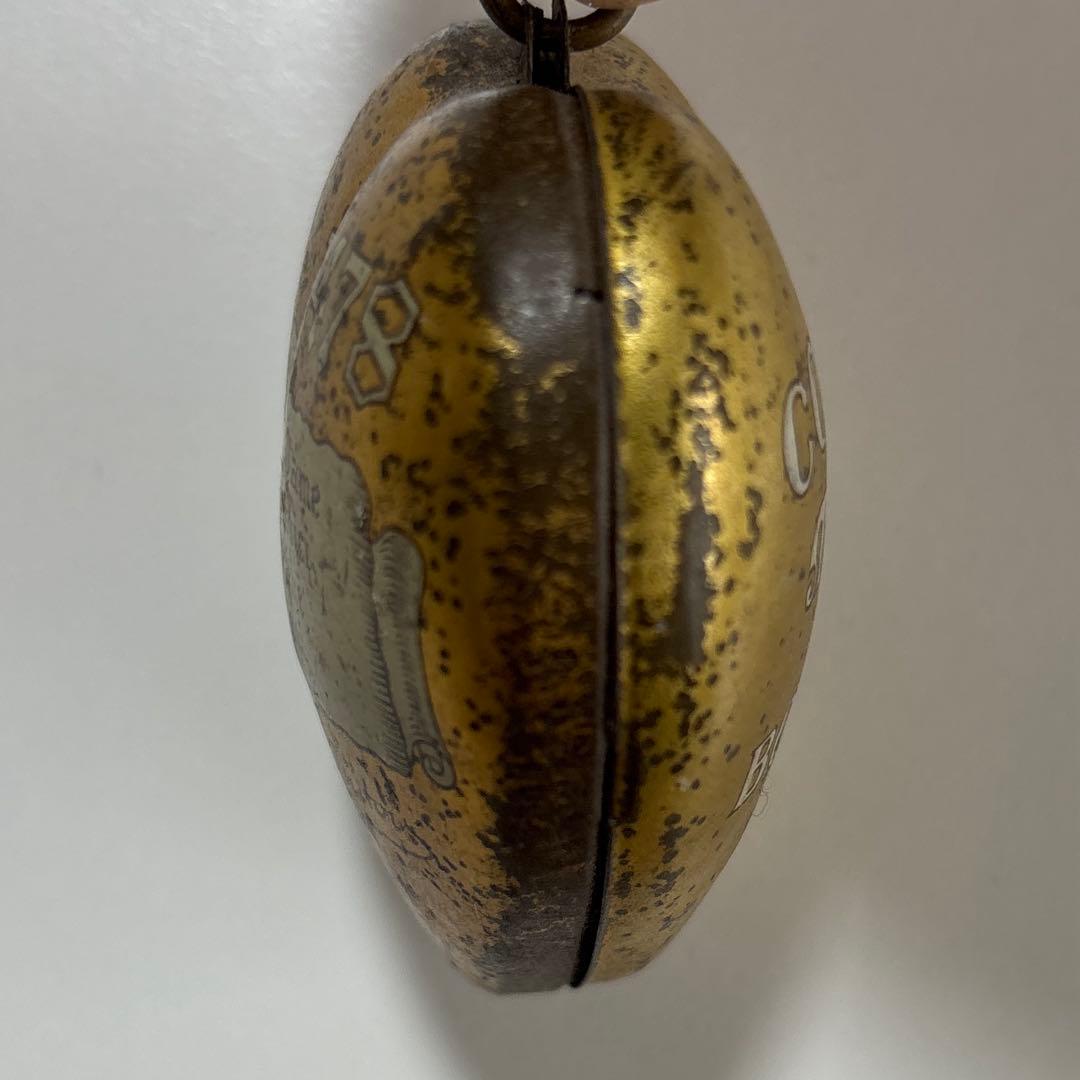 レア　ヴィンテージ　フランス　金のハート　ブリキ缶　ブリキオーナメント　小物入れ