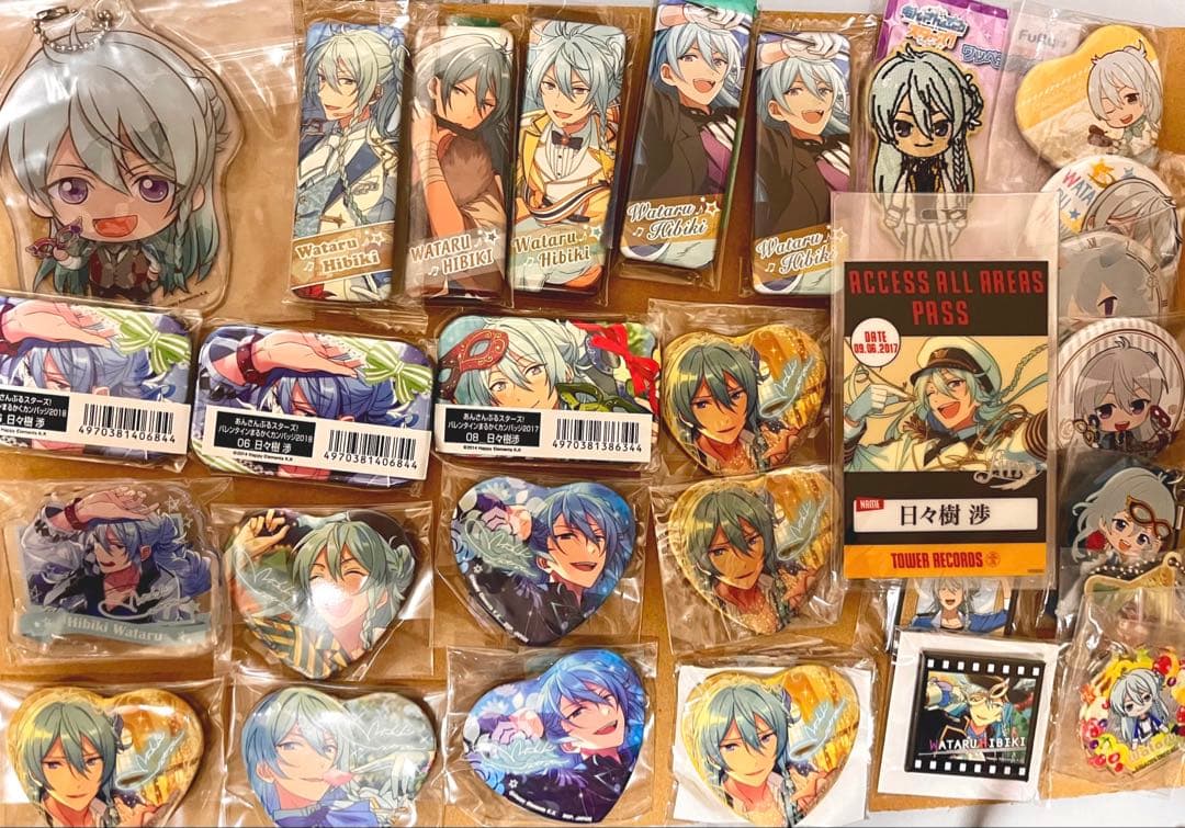 あんスタ 日々樹渉 バックステージ風パス カード とるパカ 缶バッジ