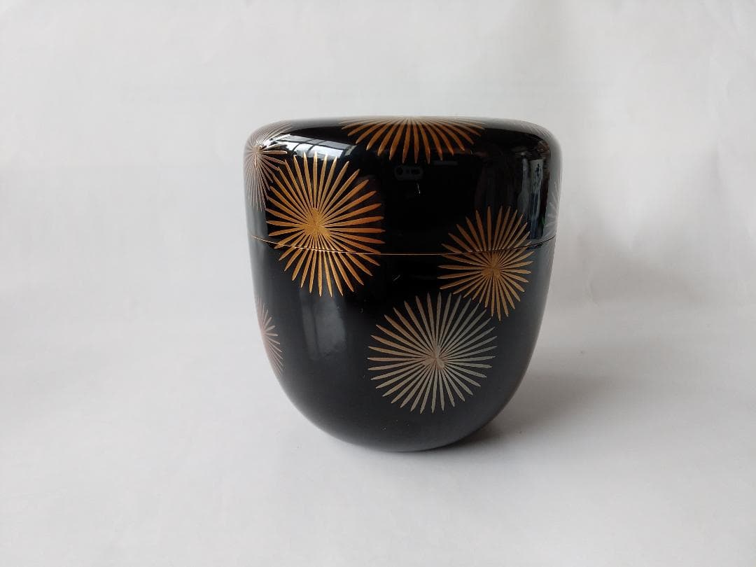 岡本漆専堂 岡本漆園 作 唐松 棗 共箱 漆器 漆芸 抹茶 茶道具 新品 未使用