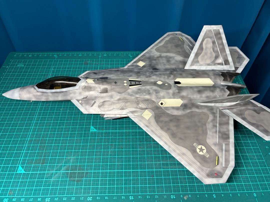 戦闘機　プラモデル　完成品　ハセガワ　1/48 F22 ラプター