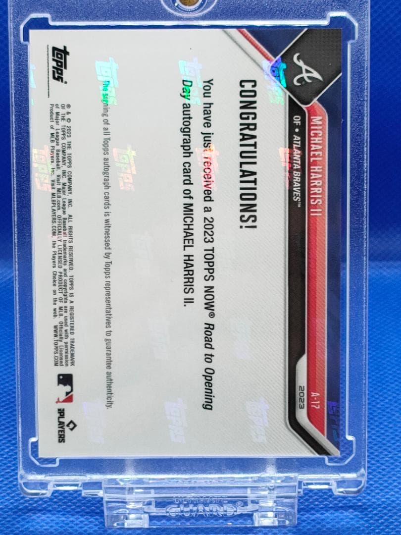 【2022ナ・リーグ新人王】 Michael Harris Ⅱ_オンカードサイン