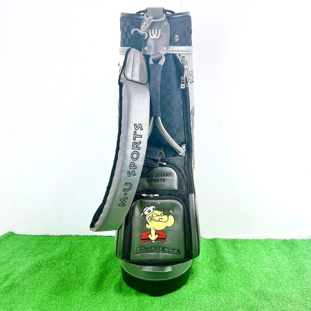 希少 エムユースポーツ☆ポパイ キャディバッグ ゴルフバック カートタイプ