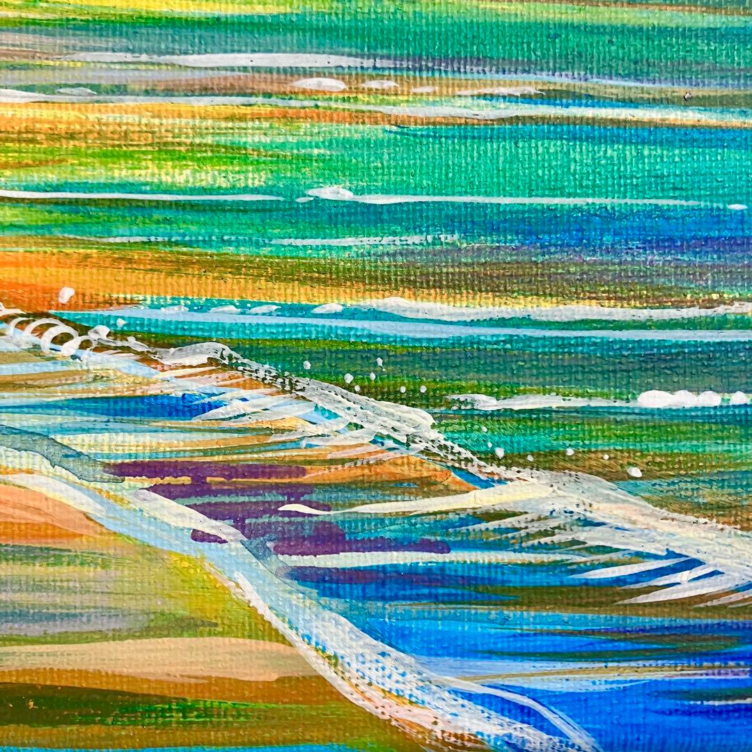 sunrise＊4号キャンバス　絵画　原画　風景画　海　空　朝日　沖縄　ハワイ