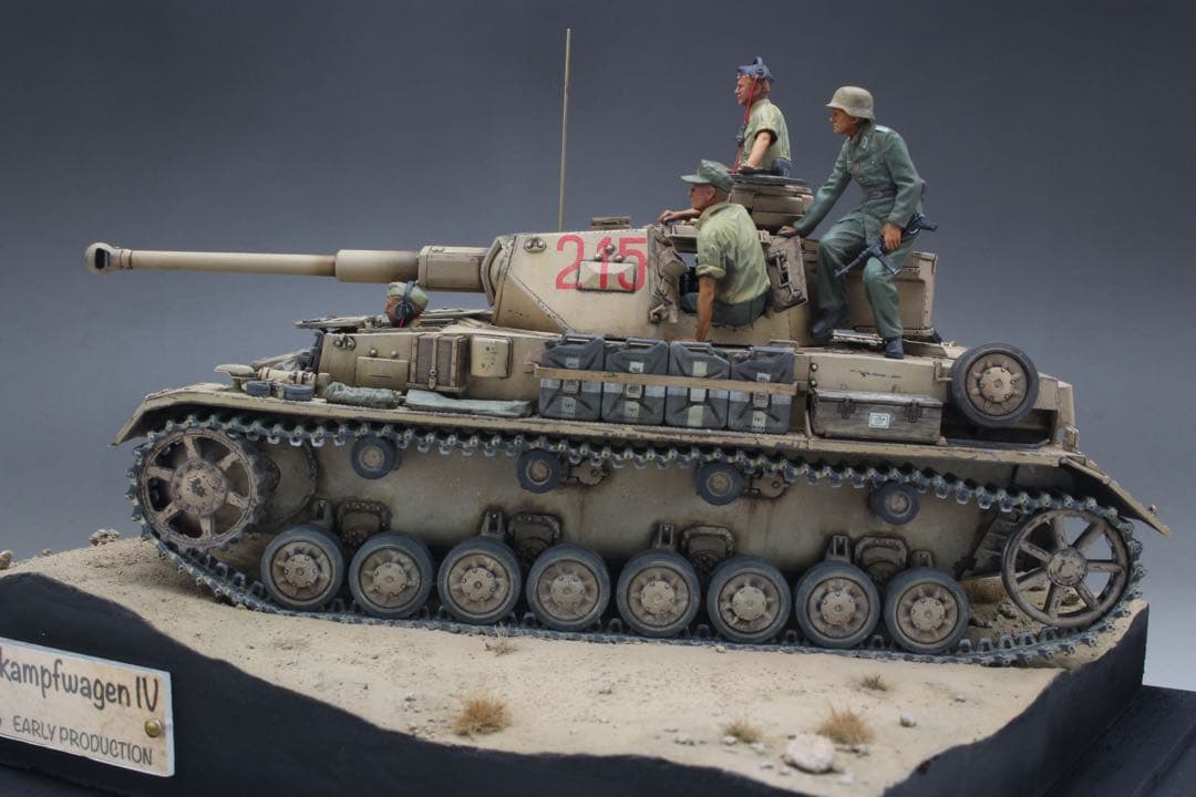 1/35 タミヤ　Ⅳ号戦車　G型　ジオラマ　完成品