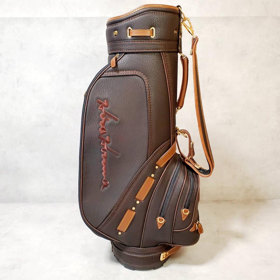 美品 HONMA ホンマ 本間 クラシック レザー キャディバッグ ゴルフバッグ