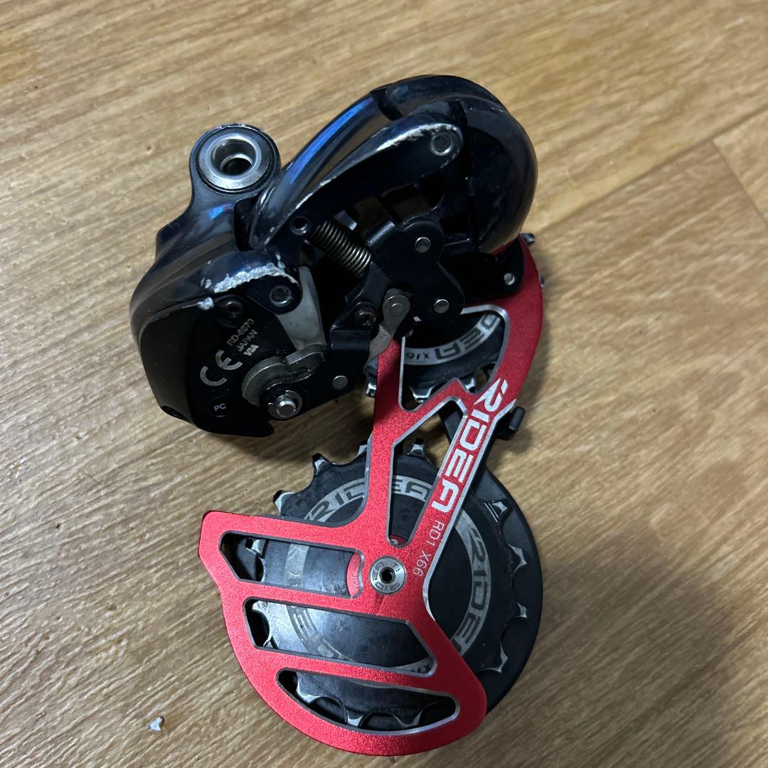 RIDEAビックプーリー、SHIMANOリアディレイラー等々。