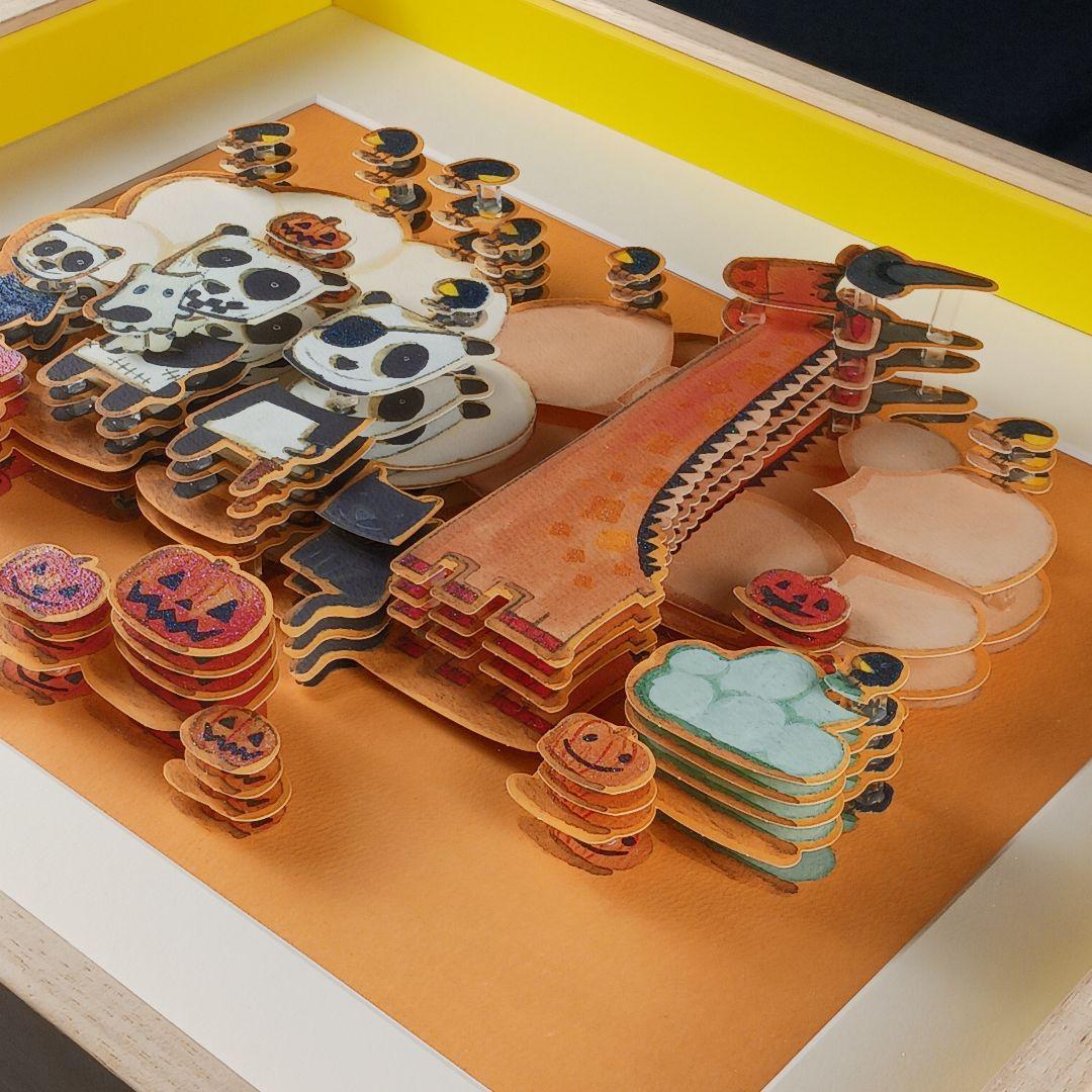 Y2988 3Dジクレー キロメロ 「10月」 立体画 50部限定