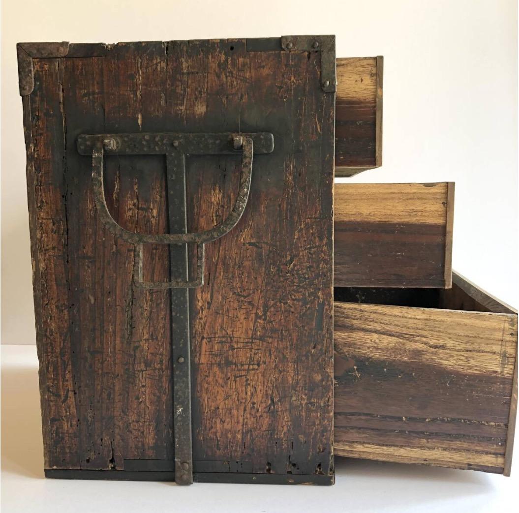 【大正期】アンティーク　小引き出し　小物入れ　木箱　アンティークチェスト　和家具