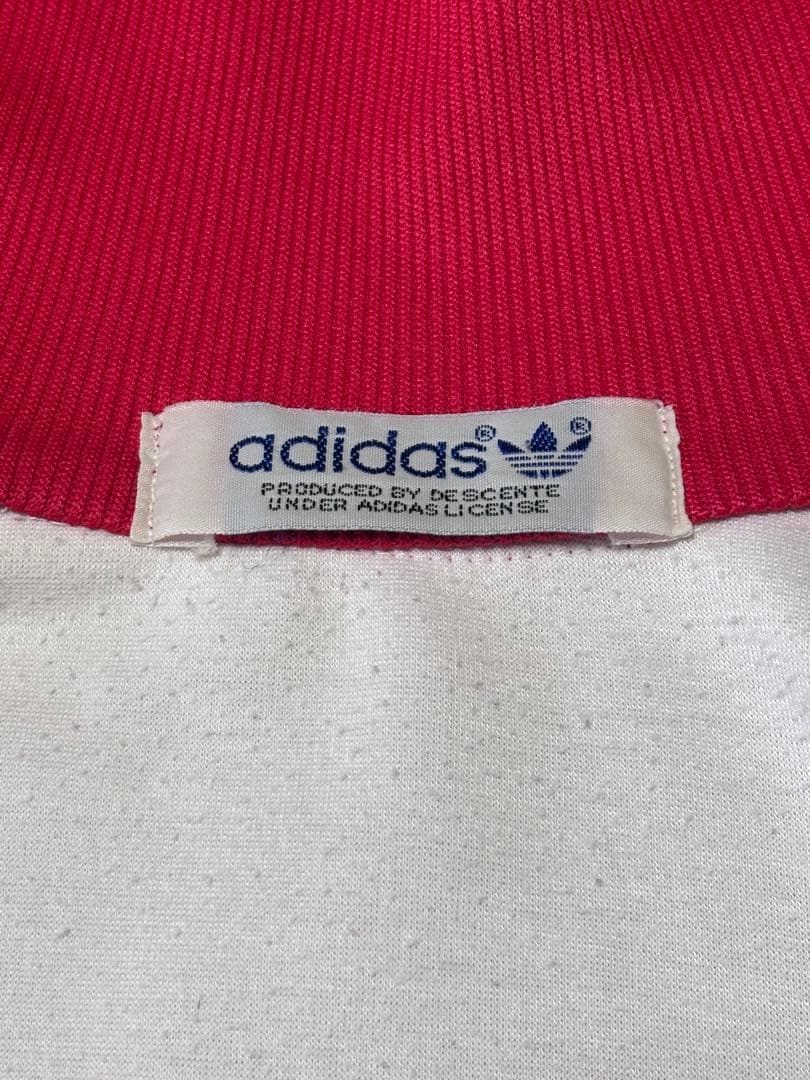 S*✨様 アディダス adidas デサント トラックジャケット 80s 赤 白