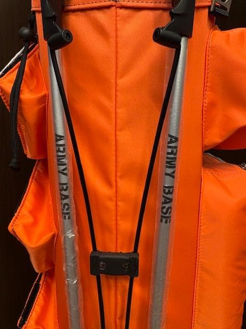 アーミーベース U.S. NAVY スタンドキャディバッグ オレンジ 新品