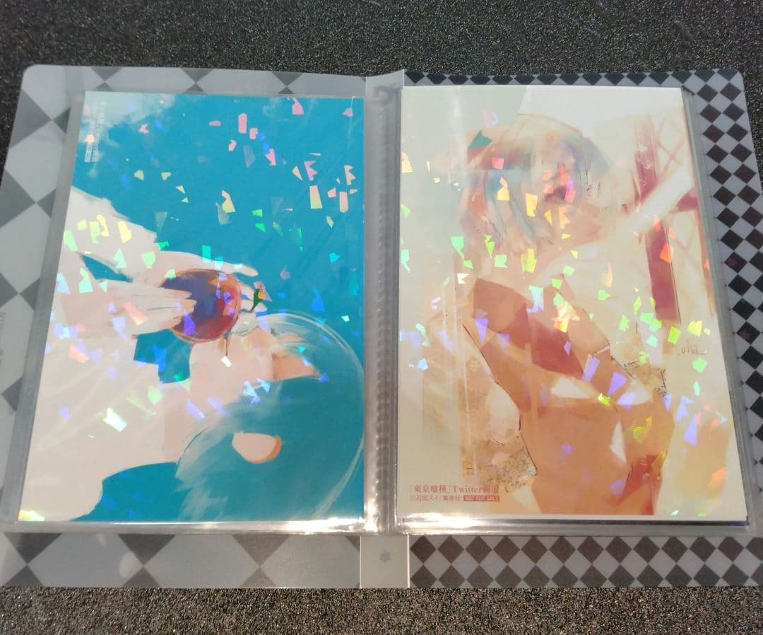 懸賞品☆東京喰種Twitter画展イラストカード全25種&特製カードホルダー