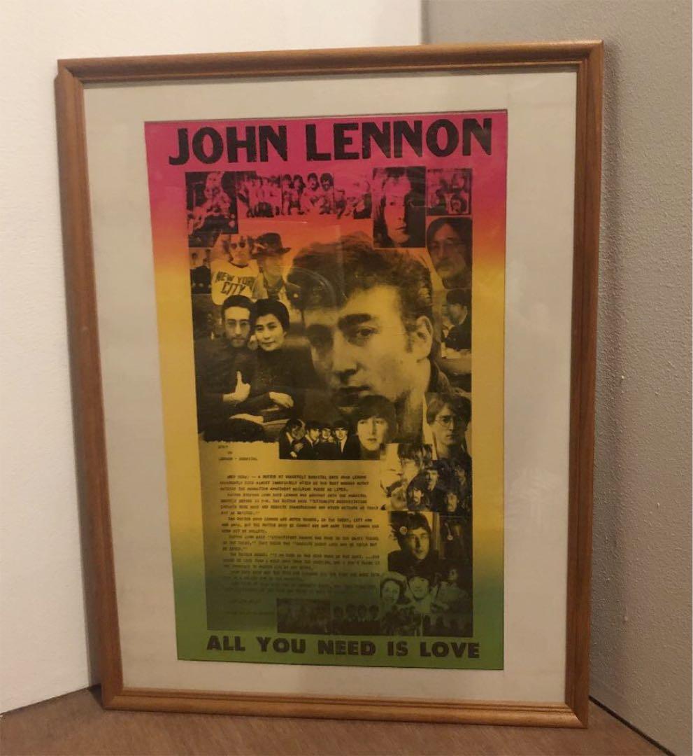 ザ　ビートルズ ジョン・レノン ポスター　額装品