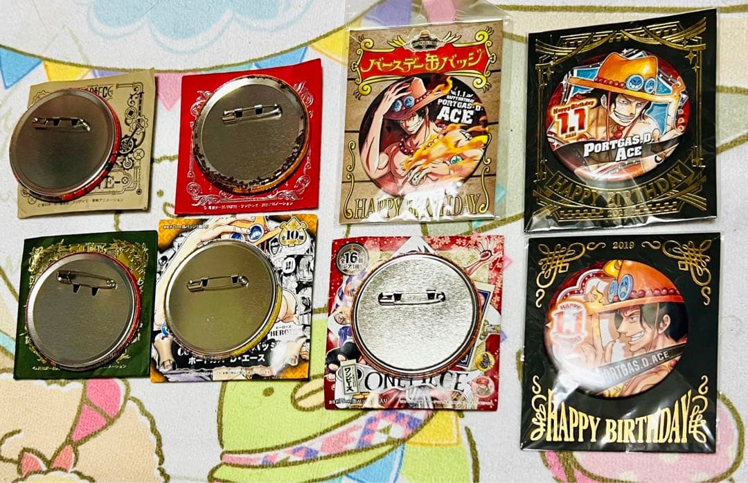 ONE PIECE ポートガス・D・エース 缶バッジ セット