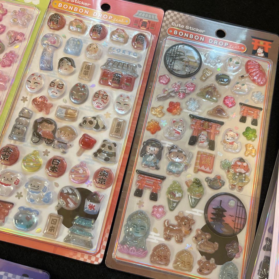 正規品　ボンボンドロップシール　和柄　11枚セット　日本　柴犬　第一弾　コンプ