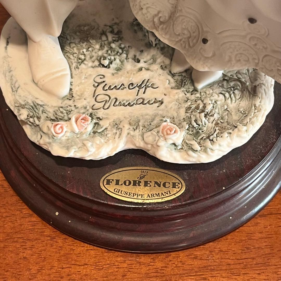 ジョゼッペアルマーニ　美品　ウェディング　恋人　結婚式　新郎新婦　陶器　人形