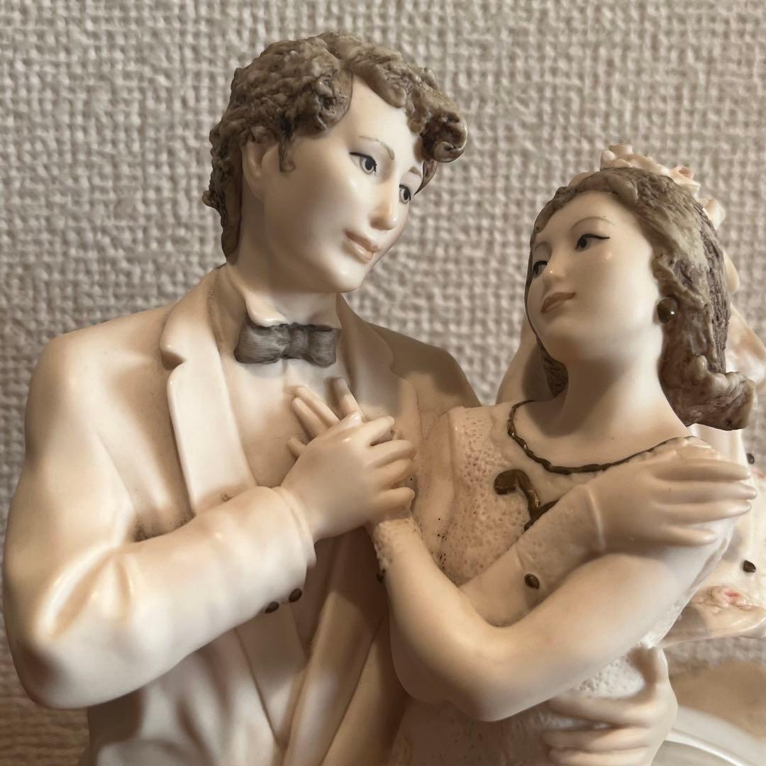 ジョゼッペアルマーニ　美品　ウェディング　恋人　結婚式　新郎新婦　陶器　人形