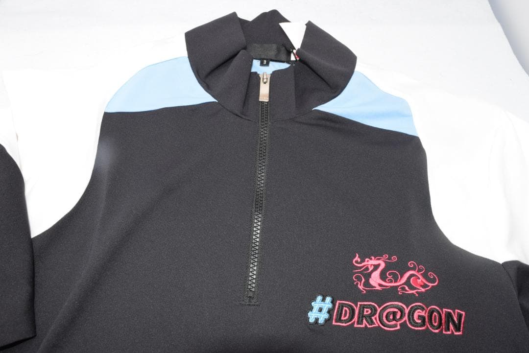 新品☆ダンスウィズドラゴン テクニスタ ZIP モック☆ブラック☆Lサイズ