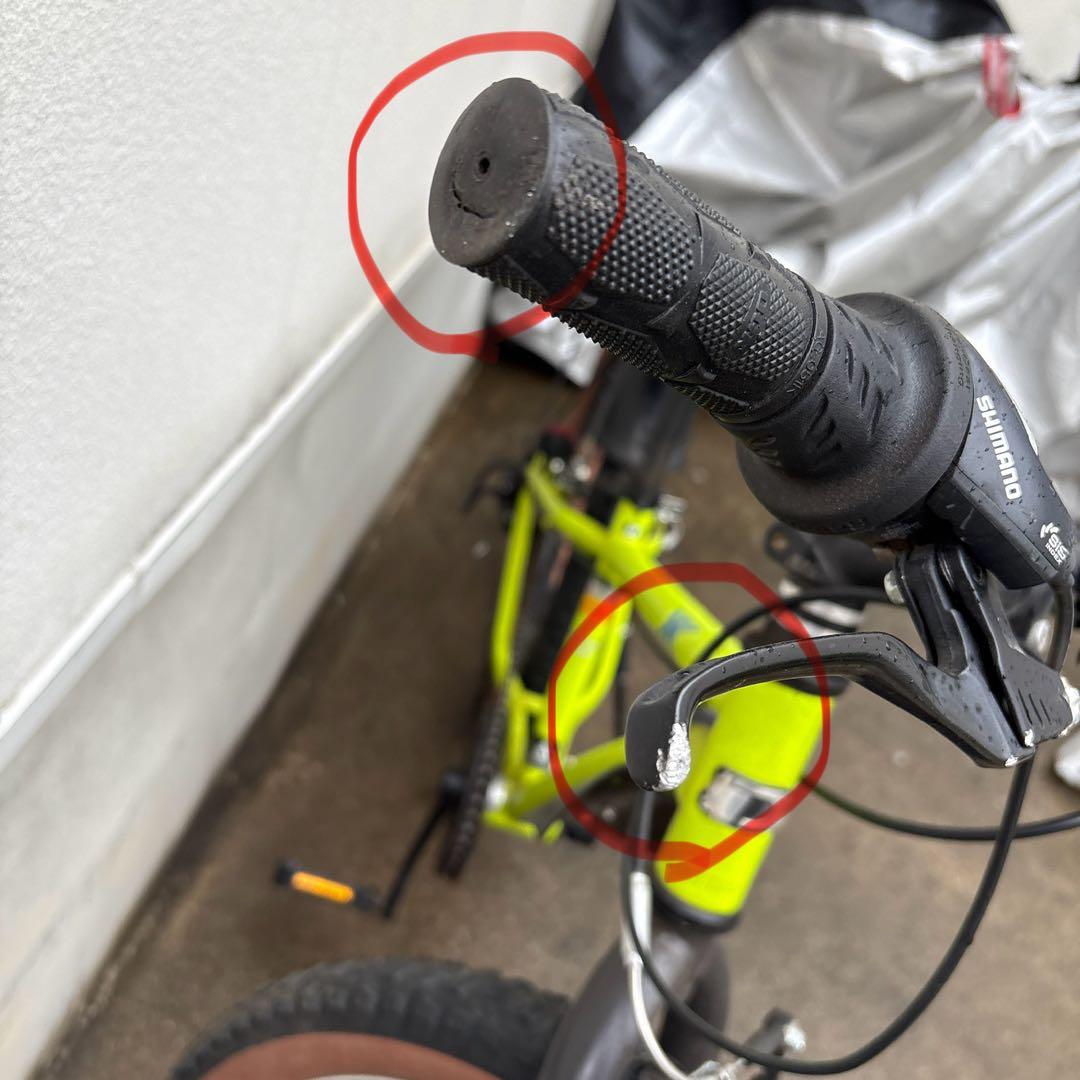 マウンテンバイク　蛍光グリーン asahi