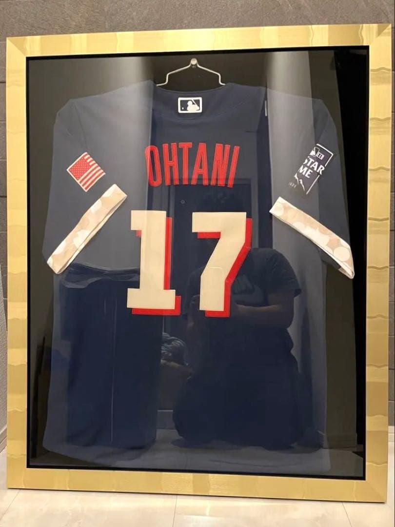 大谷翔平 2021オールスターゲーム レプリカユニフォーム 17番 額付き