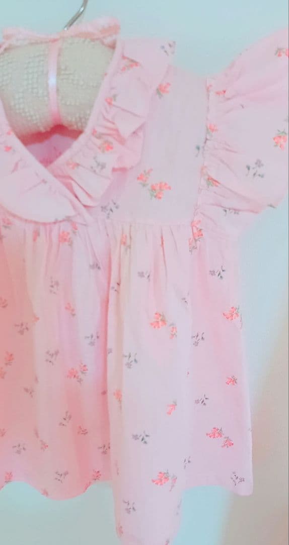 ヴィンテージ フランス 小花柄コットンミニドレス