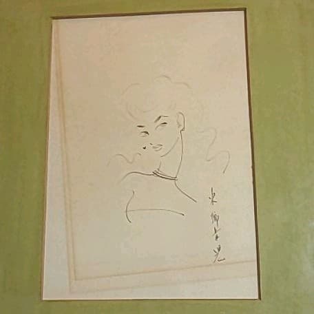 東郷青児の婦人画 サイン入り