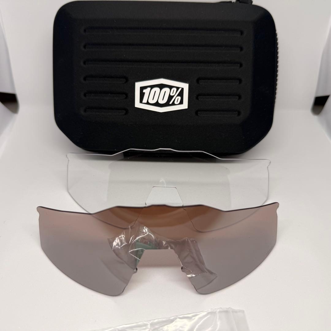 100% スポーツサングラス クリア/ブラウン